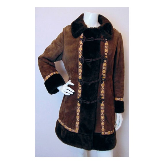 Vintage 60s Princess Coat // 70s Sheepskin Coat /… - image 1