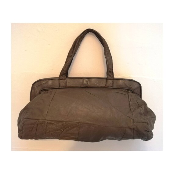 Vintage 70s Leather Handbag // 80s Leather Bag //… - image 2