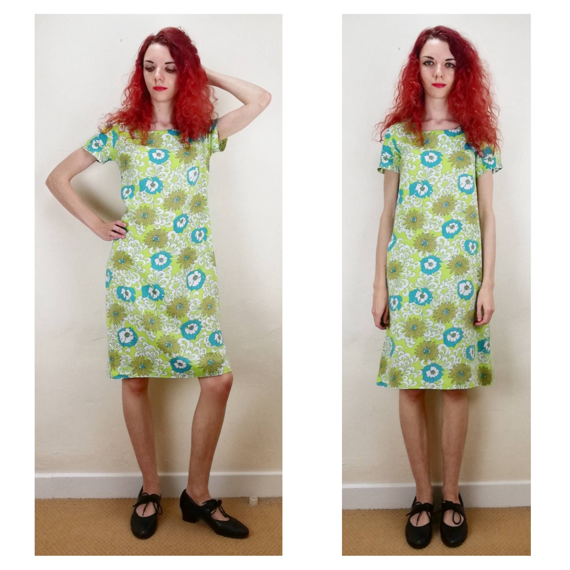 Vintage 60s Psychedelic Dress // Floral Mod Dress // 60s Midi - Etsy UK
