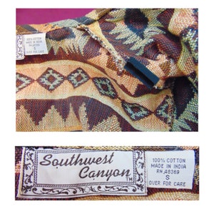 Vintage 80s Southwestern Jacket // Tapestry Jacket // Folk Art // Native American // Tribal Jacket // Woven Cropped Jacket // Aztec Pattern image 9