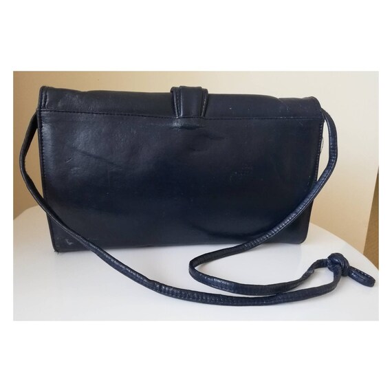 Vintage 80s Faux Leather Bag // Art Deco Handbag … - image 2