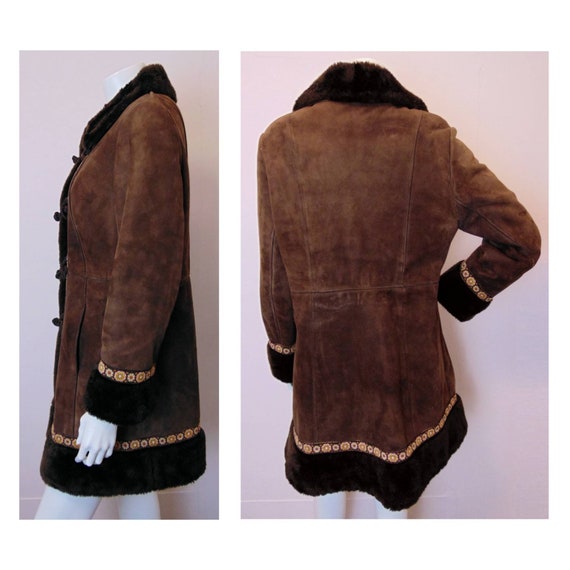 Vintage 60s Princess Coat // 70s Sheepskin Coat /… - image 2