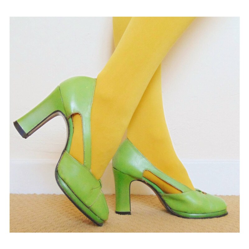 Vintage 70s Platform Shoes // Chunky 