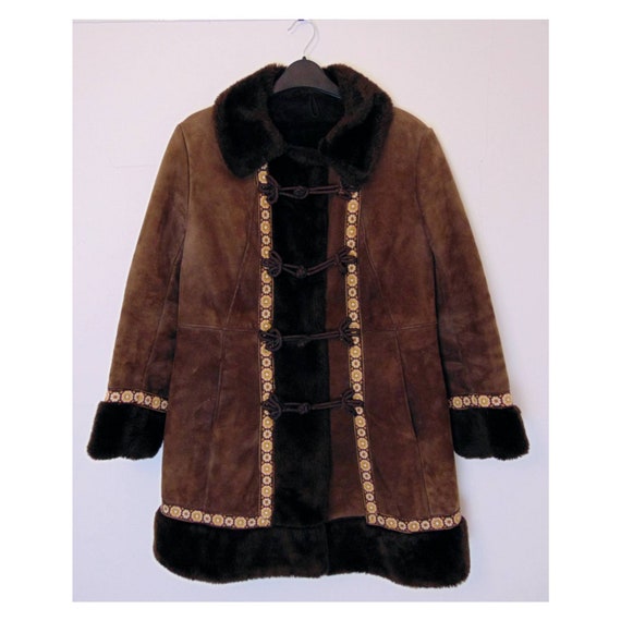 Vintage 60s Princess Coat // 70s Sheepskin Coat /… - image 9