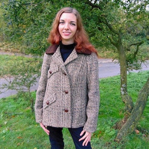 Vintage 70s Tweed Jacket // Irish Tweed // Herringbone Jacket // Hunting Jacket // Riding Jacket // Country Jacket // Traditional Jacket