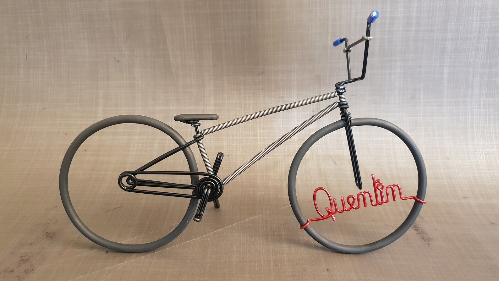 Miniature BMX bike in aluminum wire. BMX bike in aluminum wire Etsy