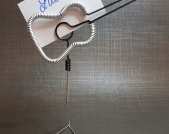 Guitar Placemark in handmade aluminum wire Wedding Decoration, Table Place Settings