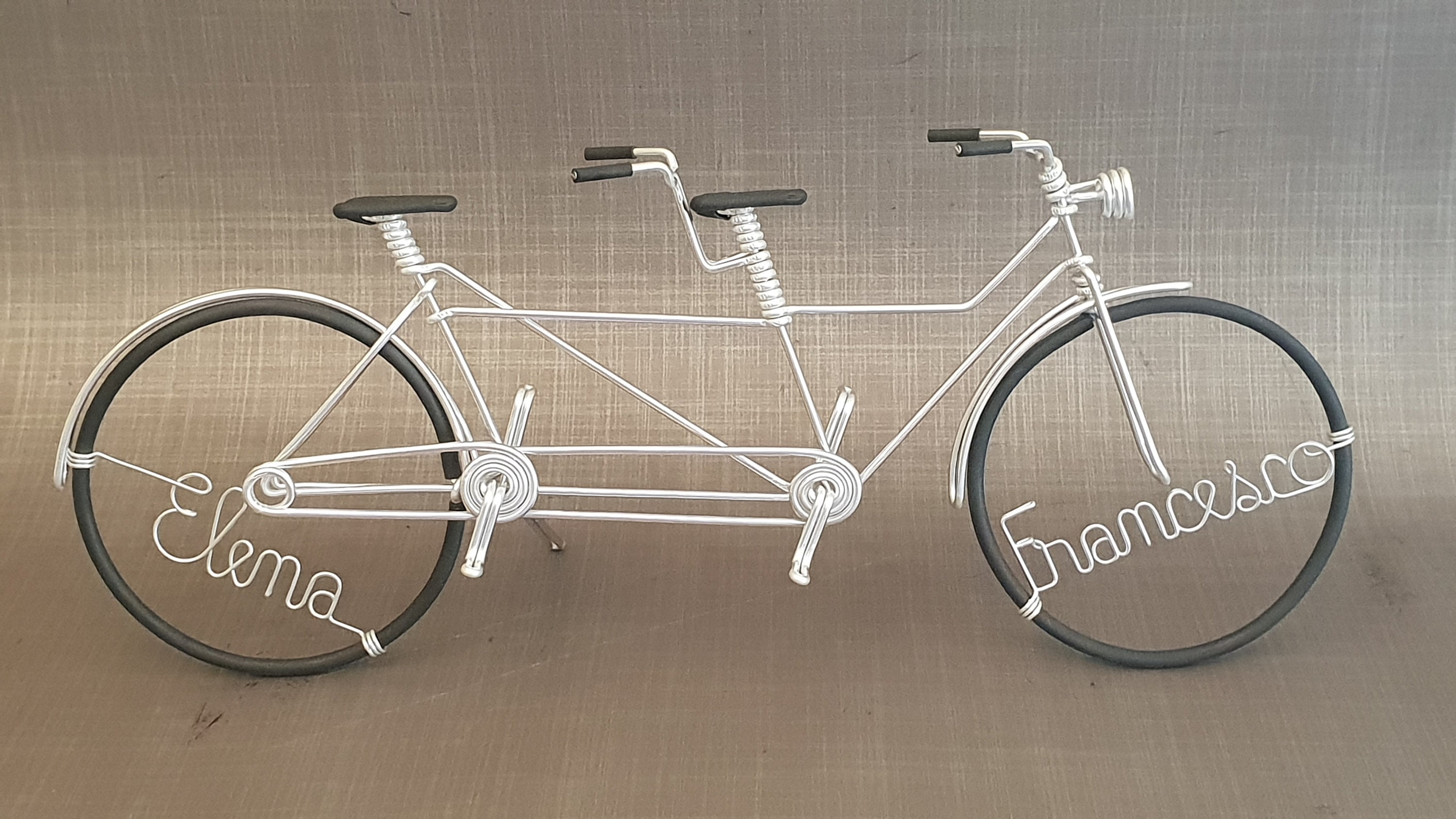 Bicicleta tándem de carreras en miniatura con cable de aluminio / Racing  Tandem -  España