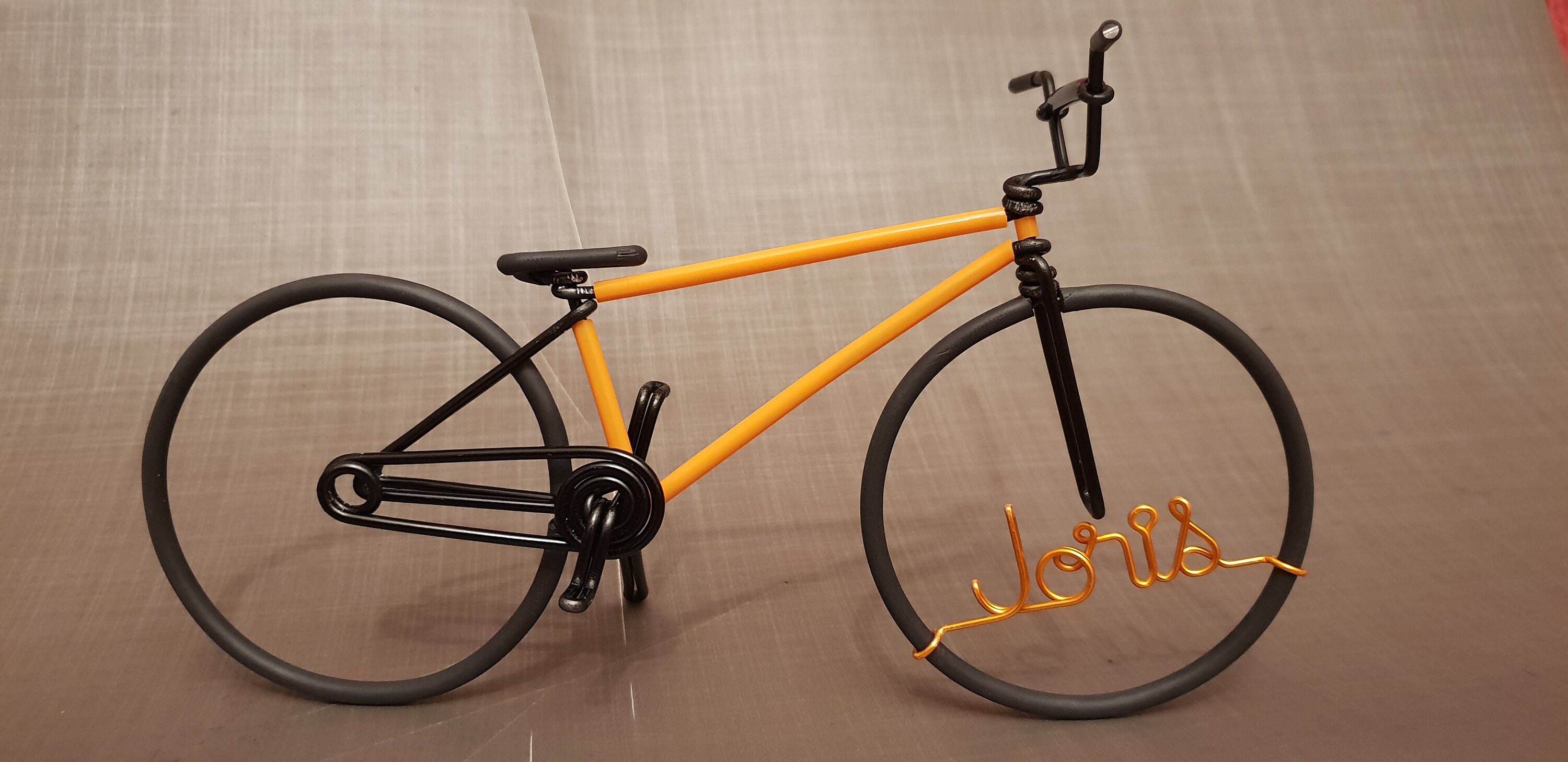 Vélo Bmx Miniature en Fil Aluminium. Bike in Aluminium Wire