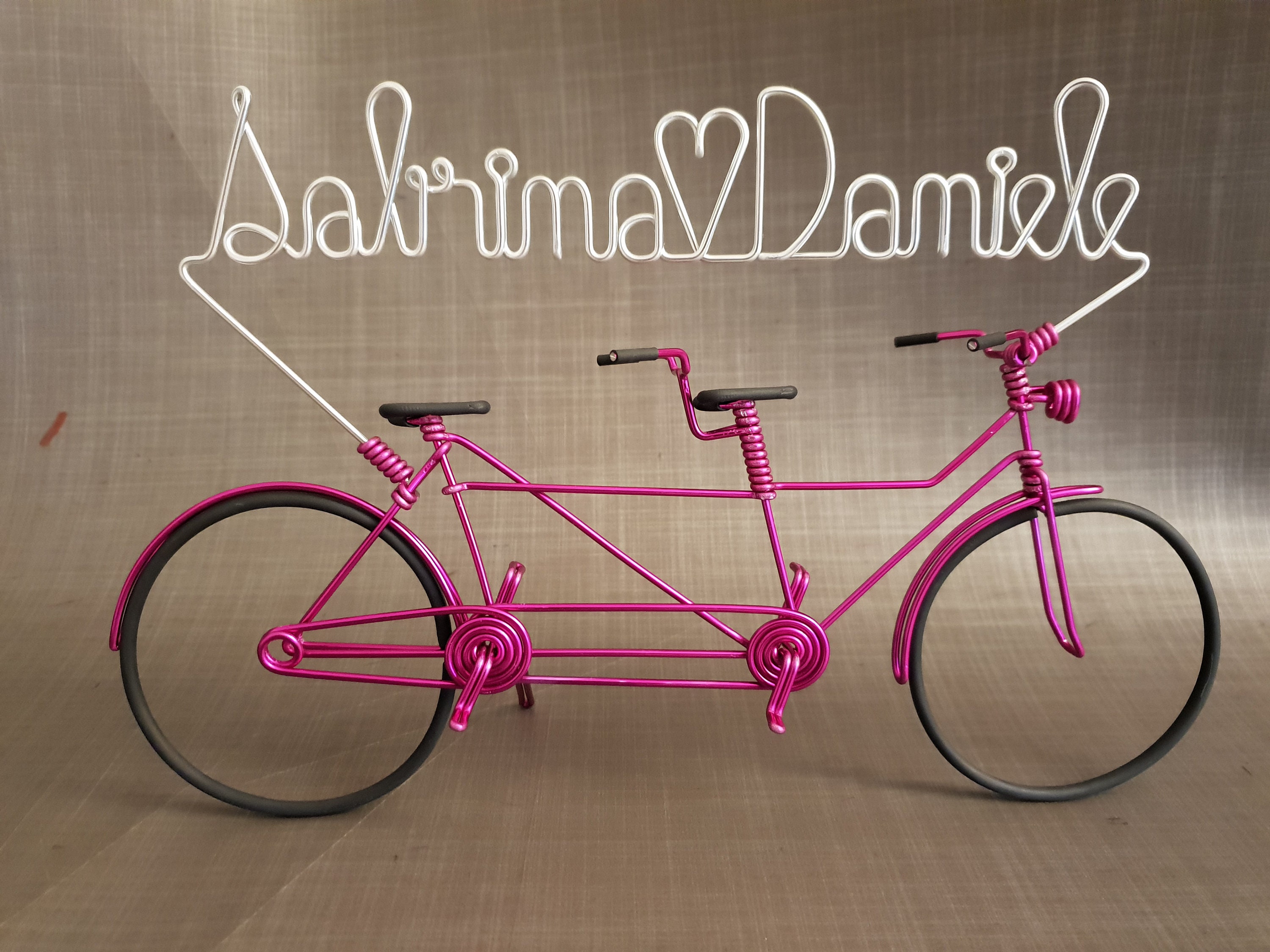 Miniature Aluminum Wire Tandem Bike Etsy UK