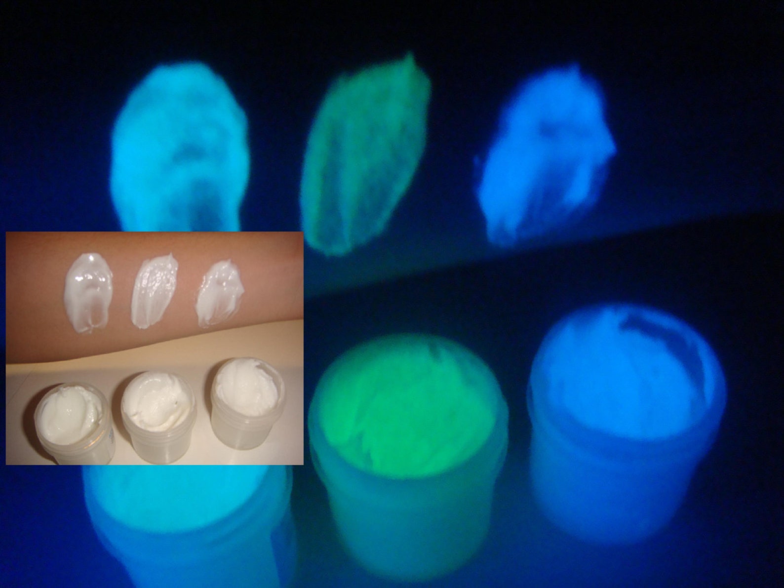 Glow In The Dark Body Paint Blue 10ml Make Up Unisex