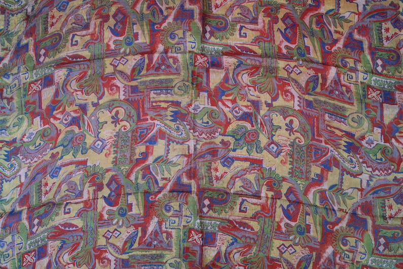 RAB194 100 /% Pure Silk Saree Vintage Indian Fabric Printed Work Traditional Clothing Sarong Wrap Craft Decor Women Home Dress Sari 5yd