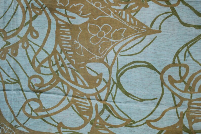 RAB306 Traditional Vintage Indian Pure Silk Saree Fabric Printed Work Clothing Sarong Wrap Craft Decor Women Home Dress Sari 5yd