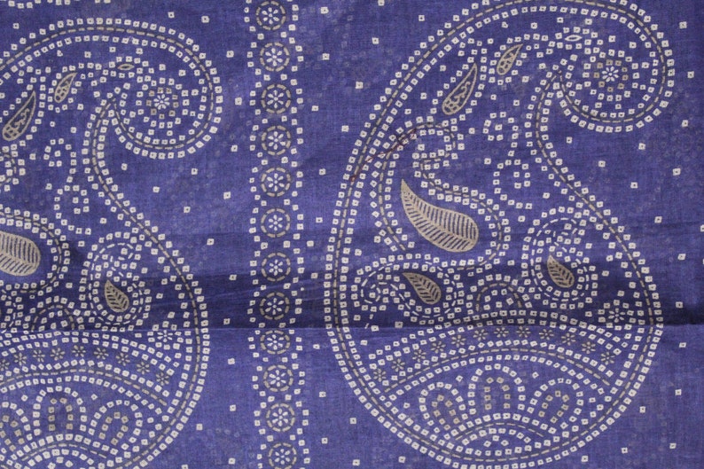 Antique Vintage Sari Cotton Saree Fabric Printed Work Clothing Sarong Wrap Craft Decor Women Home Dress Sari 5yd-RPD97