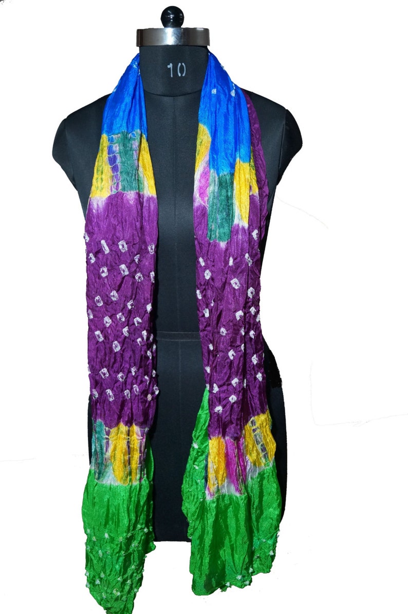 PIC755 FREE SHIPPING Indian Vintage Fashion Bandhani Scarf Cotton for Women Light Weight scarf Long Scarf