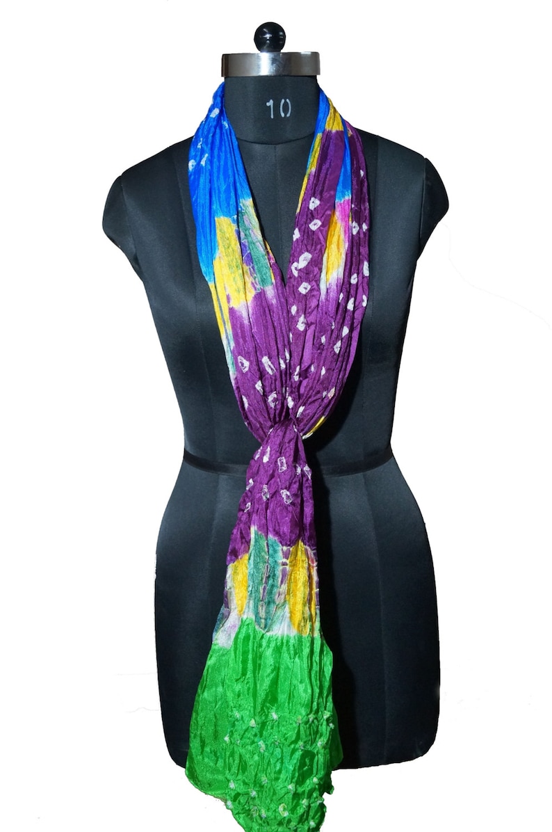 PIC755 FREE SHIPPING Indian Vintage Fashion Bandhani Scarf Cotton for Women Light Weight scarf Long Scarf