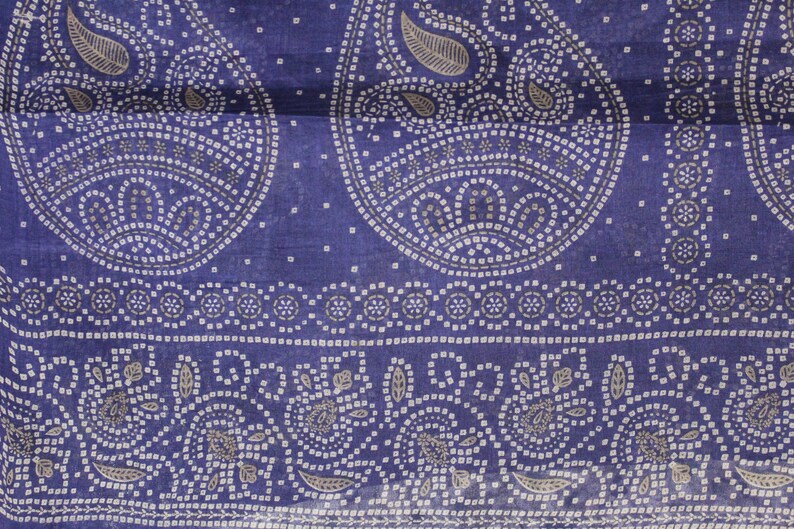 Antique Vintage Sari Cotton Saree Fabric Printed Work Clothing Sarong Wrap Craft Decor Women Home Dress Sari 5yd-RPD97