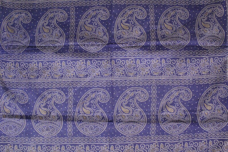 Antique Vintage Sari Cotton Saree Fabric Printed Work Clothing Sarong Wrap Craft Decor Women Home Dress Sari 5yd-RPD97