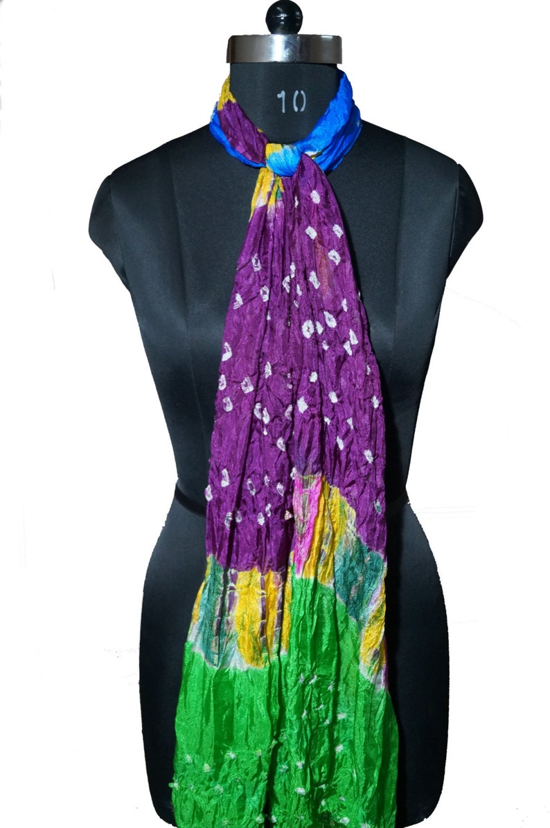 PIC755 FREE SHIPPING Indian Vintage Fashion Bandhani Scarf Cotton for Women Light Weight scarf Long Scarf