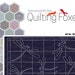 Sashiko Kit Indigo Pre Printed Cotton Fabric, Dragonflies Tonbo Pattern, Japanese Sashiko QFSK-0240