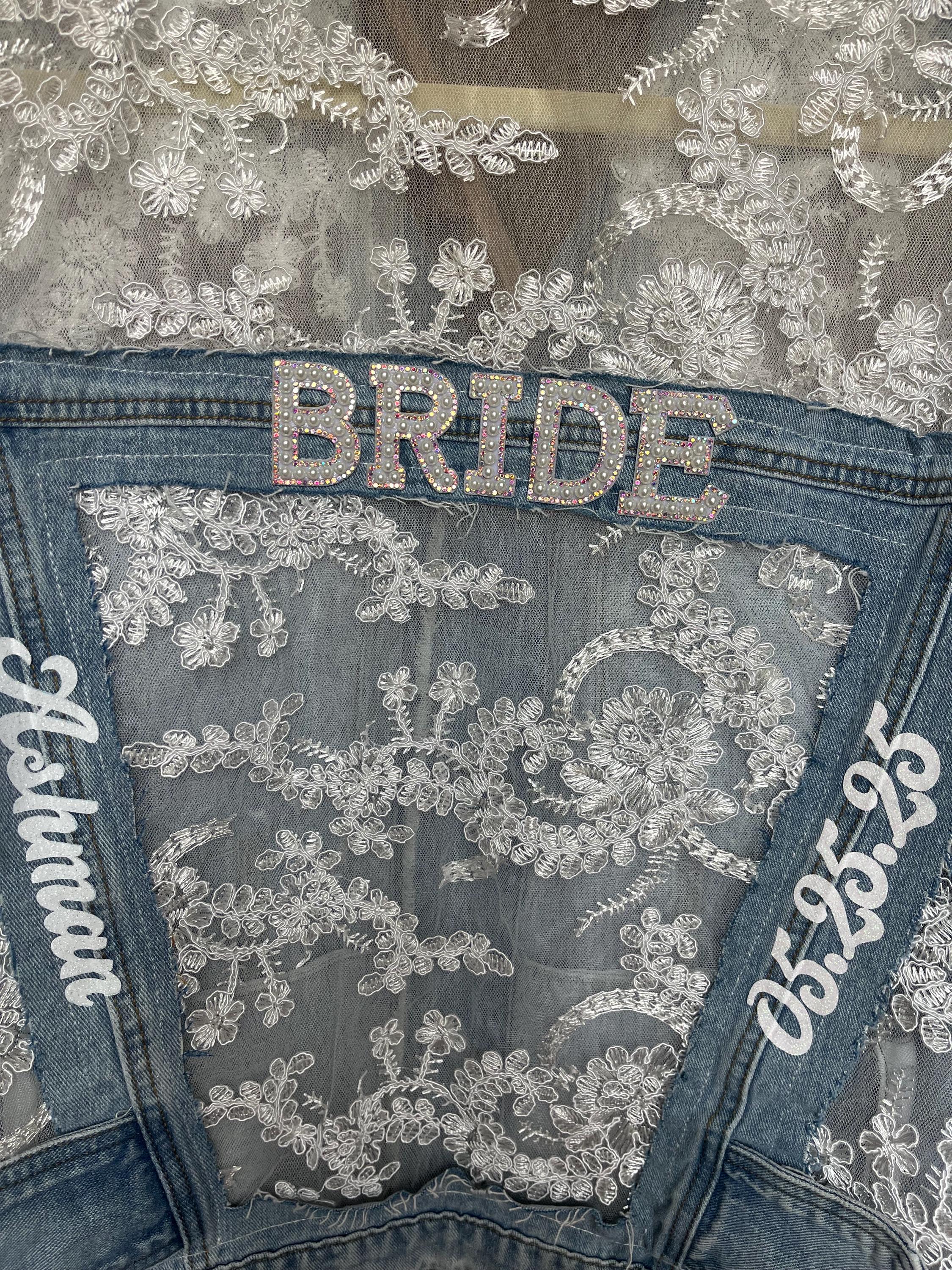 Hooded Bridal Jacket with Lace and Sparkle