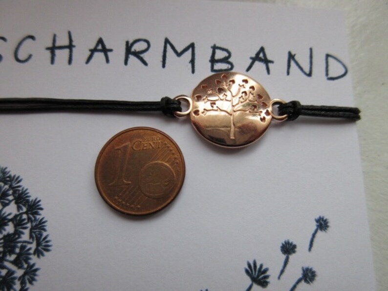 Leather bracelet make a wish wish bracelet tree Rose