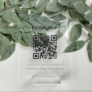 Personalized Venmo Sign, QR Code Sign, Scan to Pay Venmo QR Code Sign