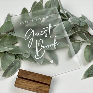 Please Sign Our Guestbook Acrylic Wedding Sign - Elizabeth 005