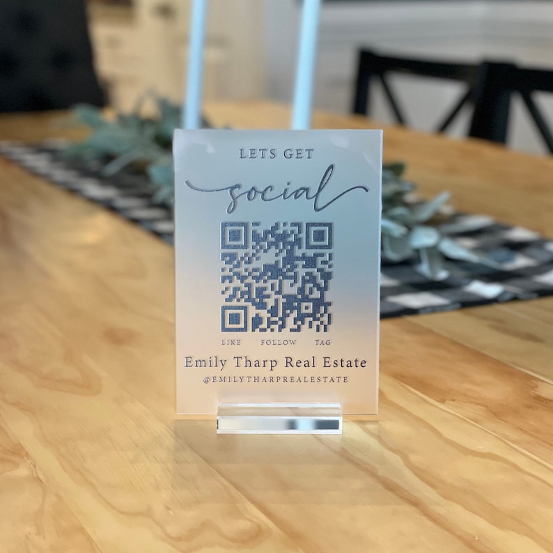 Enseigne personnalisée pour les réseaux sociaux d'entreprise, enseigne de code QR, enseigne de code QR d'Instagram image 5