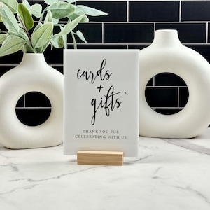 Cards & Geschenke Tischschild, Geschenk und Karten Zeichen, moderne Schrift Acryl Hochzeitsschild, Hochzeit TableTop Schilder, Olivia
