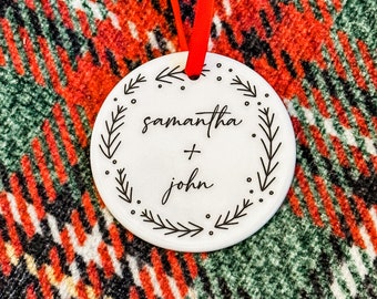 Personalized Couple Christmas Ornament, Personalized Couple Names Christmas Ornament, Our First Christmas Together, New Couple Gift