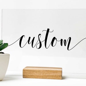 Custom Acrylic Sign, Customize your Wedding, Baby Shower and more signs - Willow