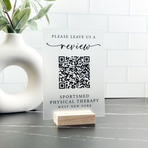 Personalized Business Leave a Review, QR Code Sign, Google Review
