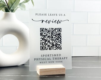 Personalized Business Leave a Review, QR Code Sign, Google Review