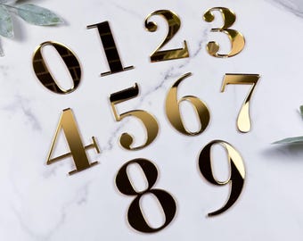 Acrylic Numbers Wedding Table Numbers | Modern Party Event Decor | Customizable Table Signs for Reception & Crafts