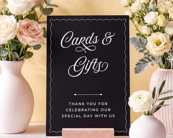 Letrero para tarjetas de boda, soporte de exhibición para mesa de regalos, letrero acrílico, mesa para despedida de soltera, fiesta de compromiso, ceremonia y eventos.