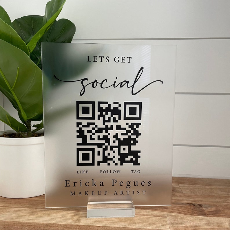 Enseigne personnalisée pour les réseaux sociaux d'entreprise, enseigne de code QR, enseigne de code QR d'Instagram image 2