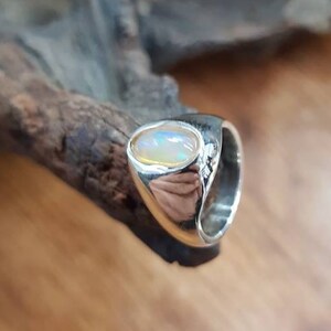 women fire opal ring #4.5