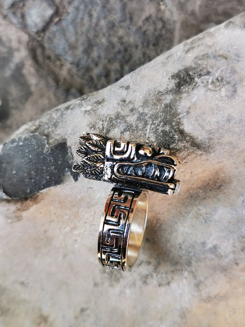 Quetzalcoatl ring Etsy