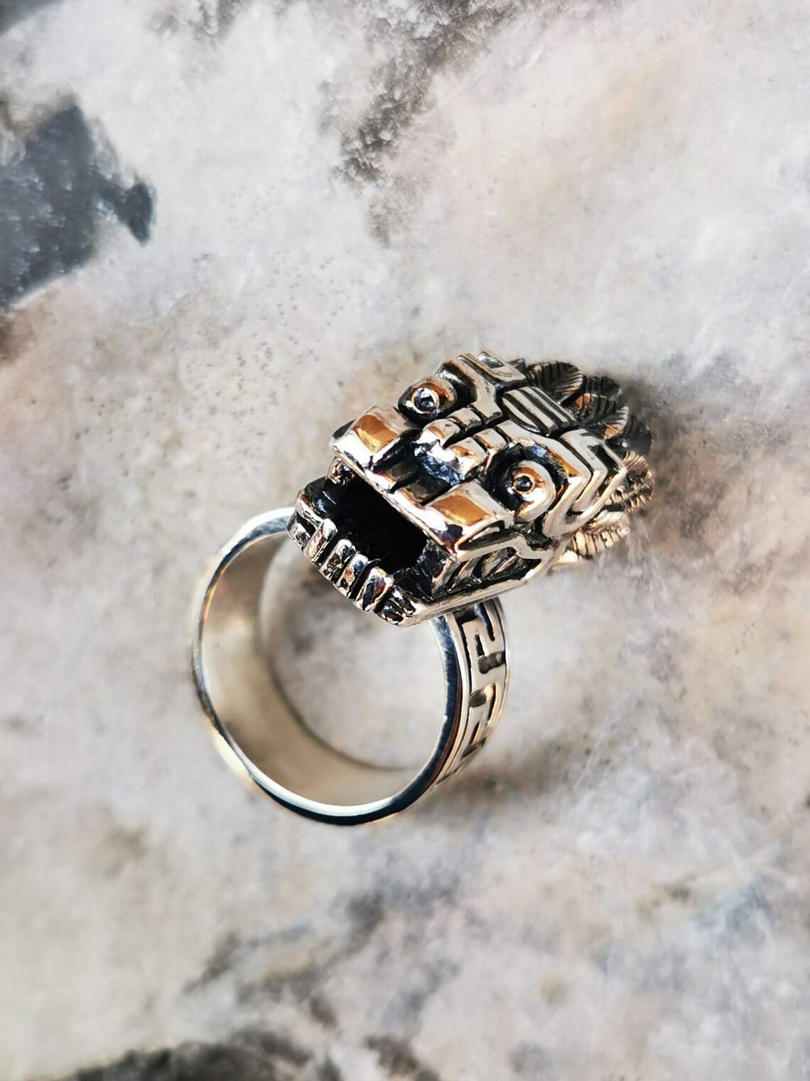 Quetzalcoatl ring Etsy