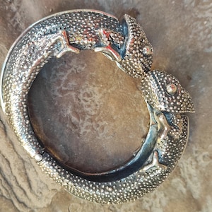double head snake bracelet silver .925