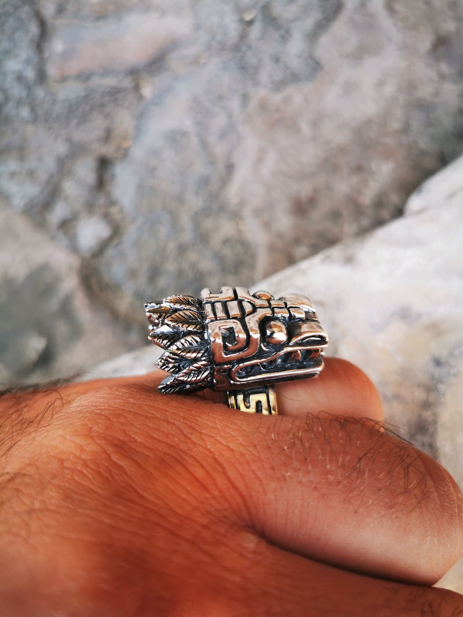 Quetzalcoatl ring Etsy