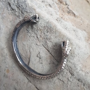 double head snake bracelet silver .925