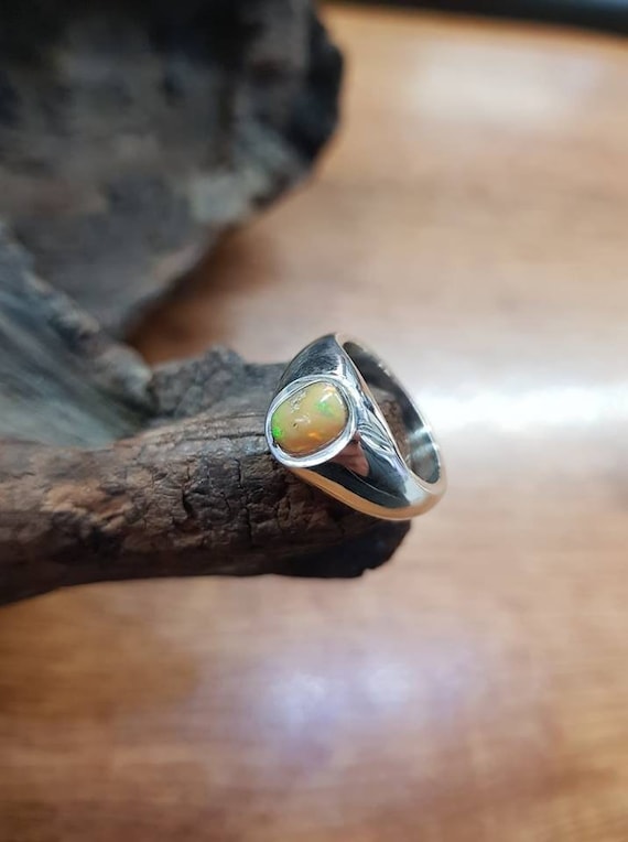 Women Fire Opal Ring 5 Etsy