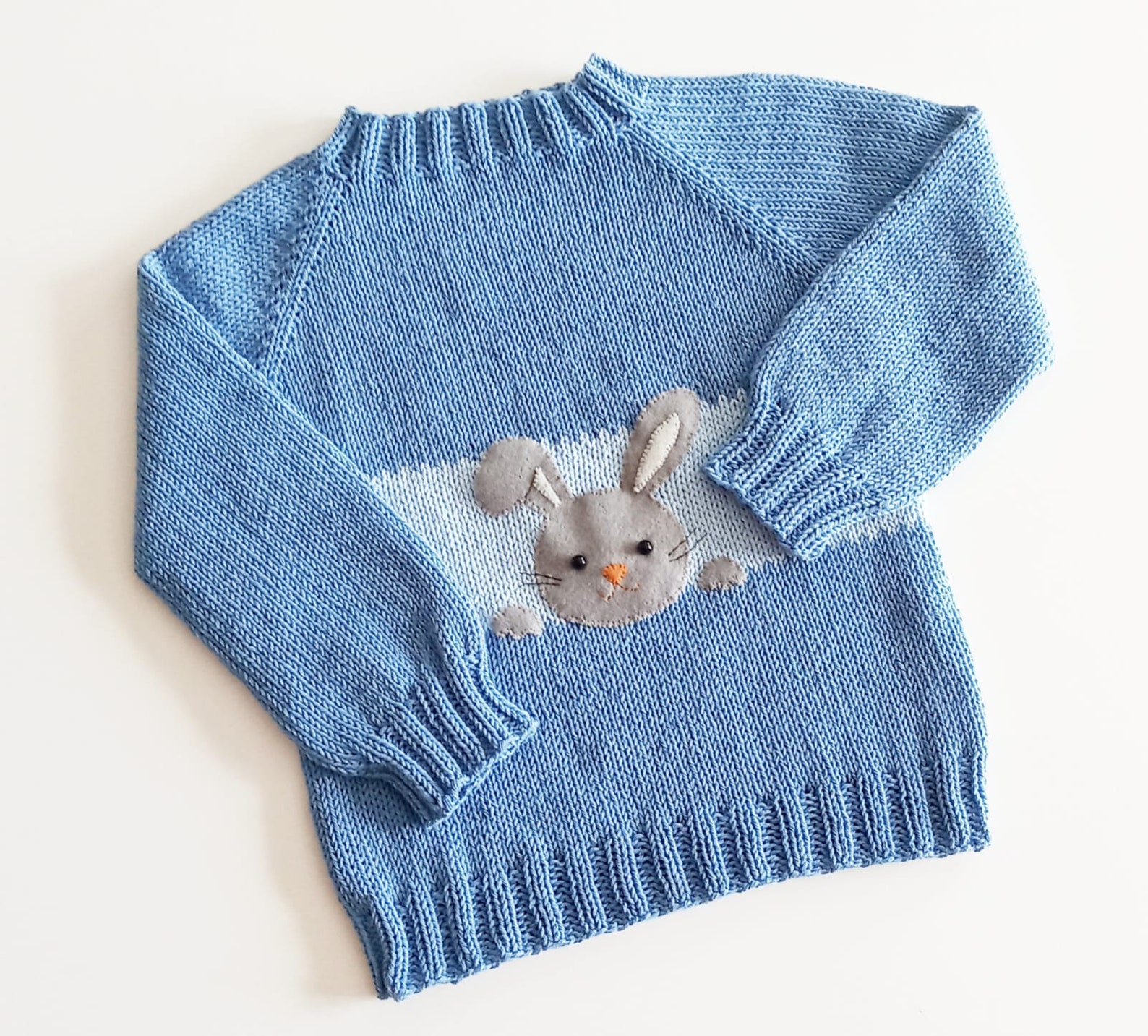 Bunny sweater cotton sweater merino wool sweater rabbit jacket Etsy