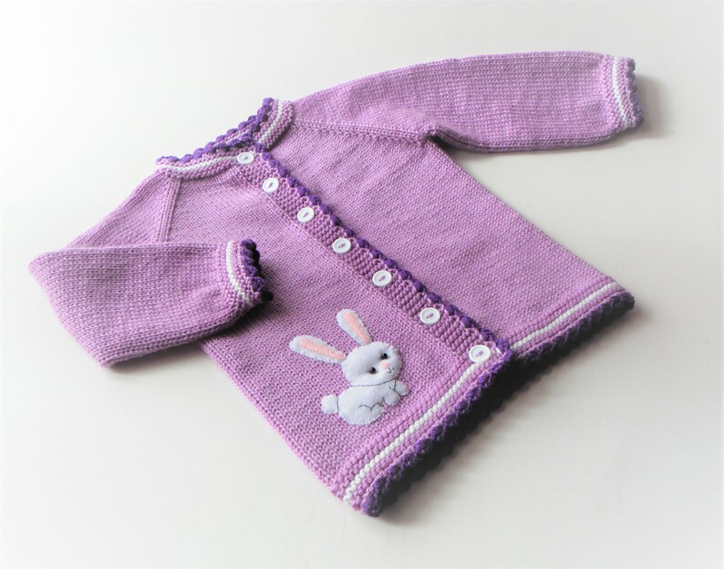 Bunny Sweater Easter Cardigan Lavender Sweater Spring Cardigan Etsy