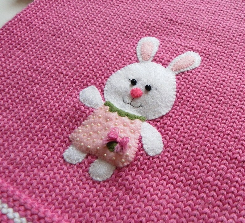 Bunny Baby Vest Pink Baby Girl Vest Knitted Girl Vest for Etsy