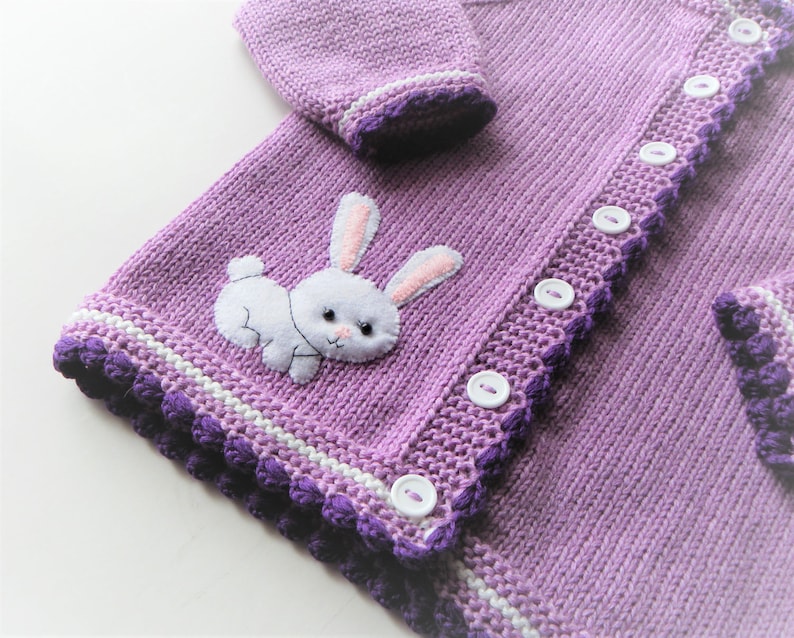 Bunny Sweater Easter Cardigan Lavender Sweater Spring Cardigan Etsy