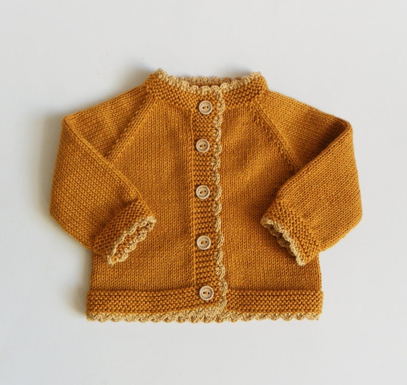 Mustard sweater golden sweater yellow baby sweater autumn Etsy