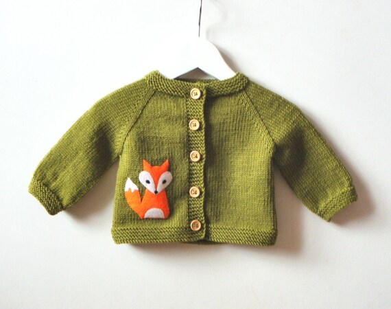 green baby sweater